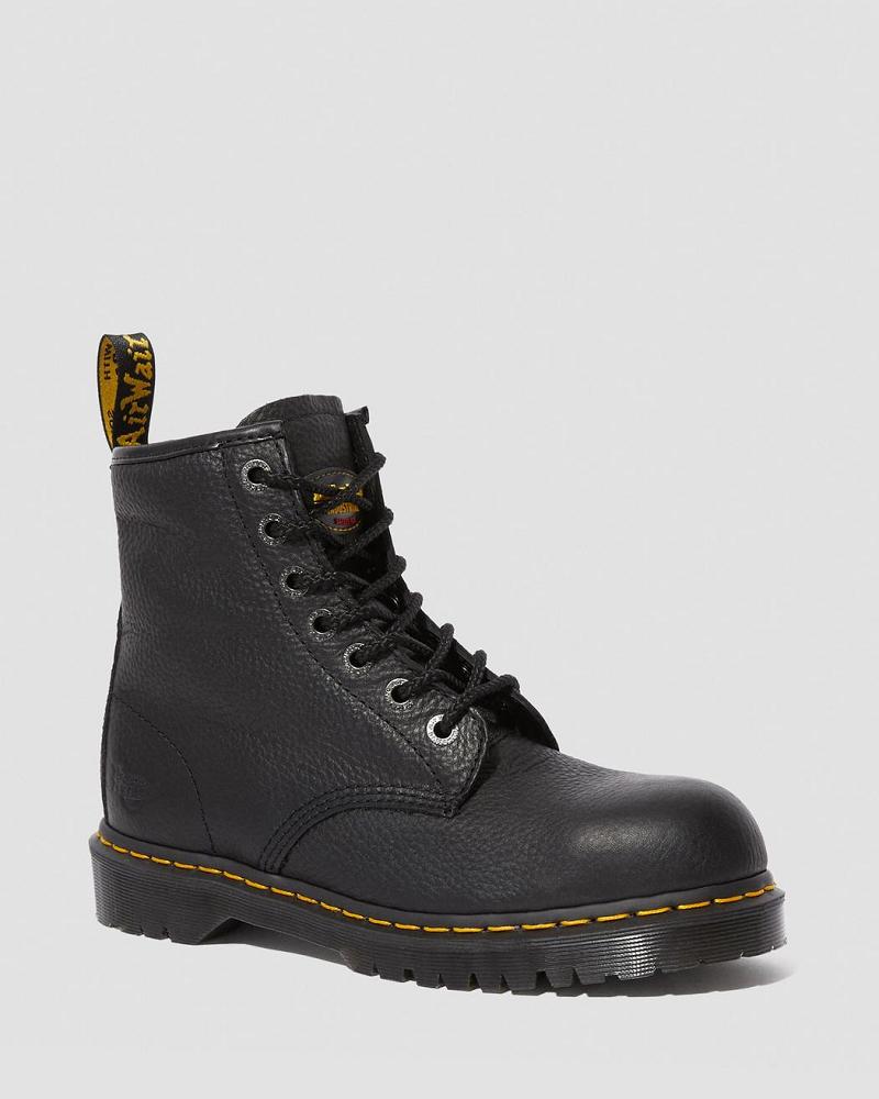 Dr Martens Icon 7B10 Leren Steel Neus Werklaarzen Heren Zwart | NL 182DFM